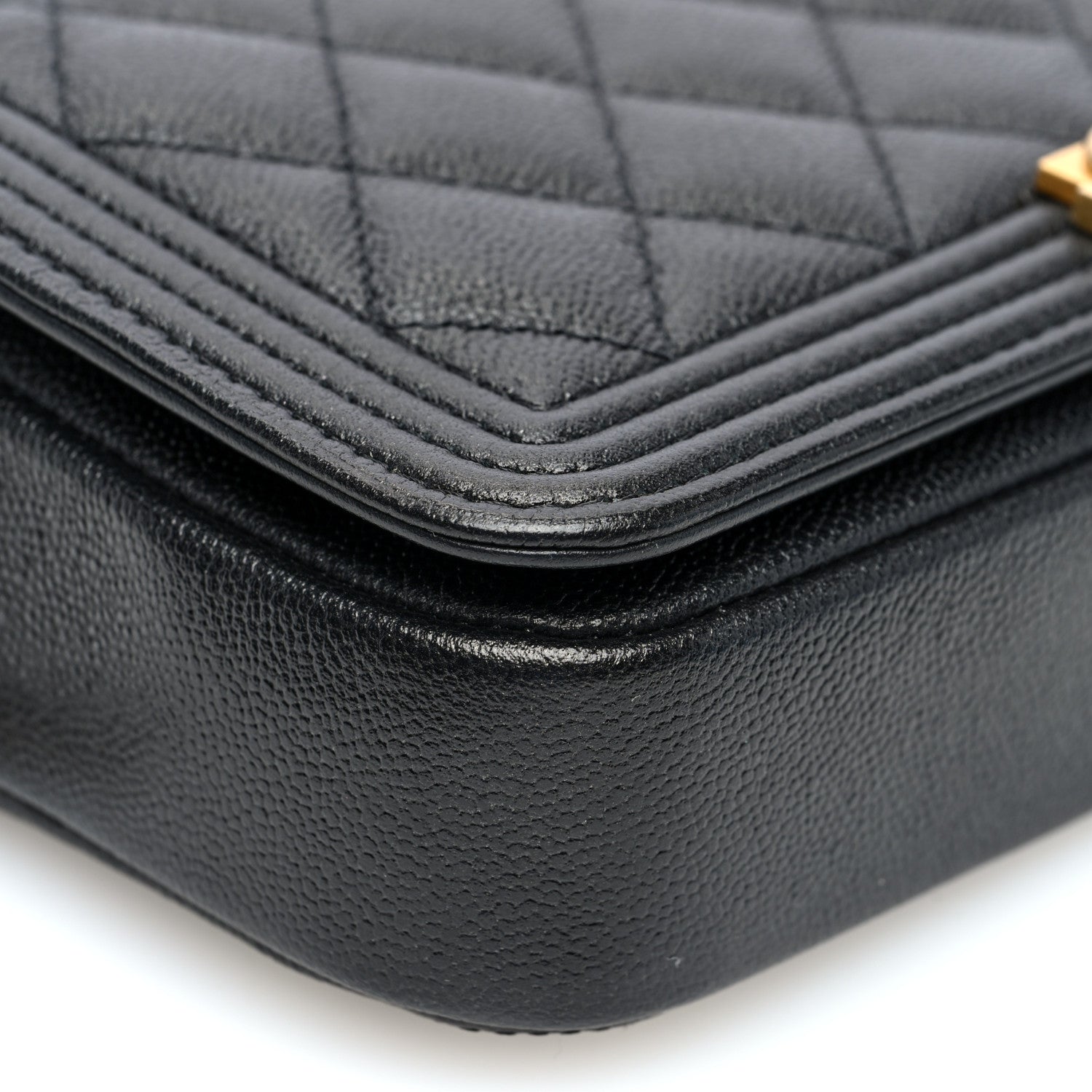 Chanel Caviar Quilted Boy Phone Holder Wallet On Chain Black 10 of 11