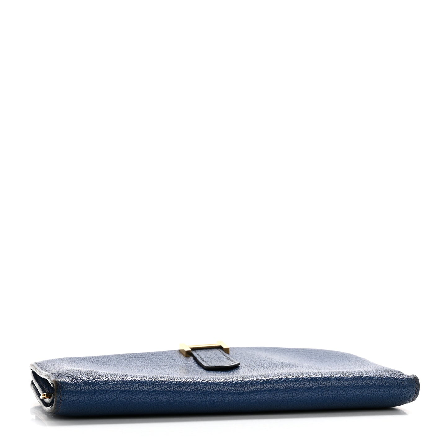 Chevre Mysore Bearn Gusset Wallet Bleu Agate