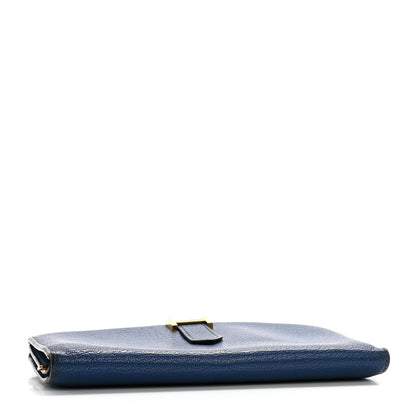 Hermes Chevre Mysore Bearn Gusset Wallet Bleu Agate 4 of 10
