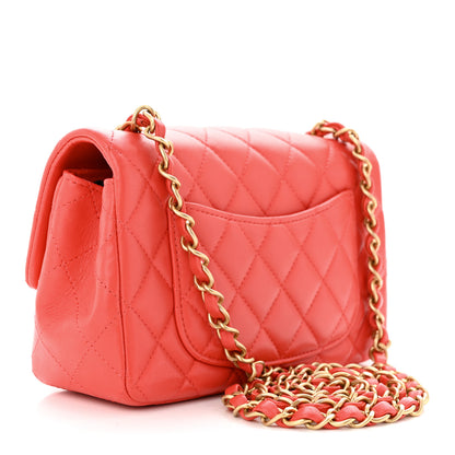 Chanel Lambskin Quilted Mini Rectangular Flap Red 3 of 11