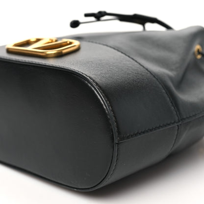 Valentino Garavani Nappa Mini VLogo Signature Chain Bucket Bag Black 9 of 10