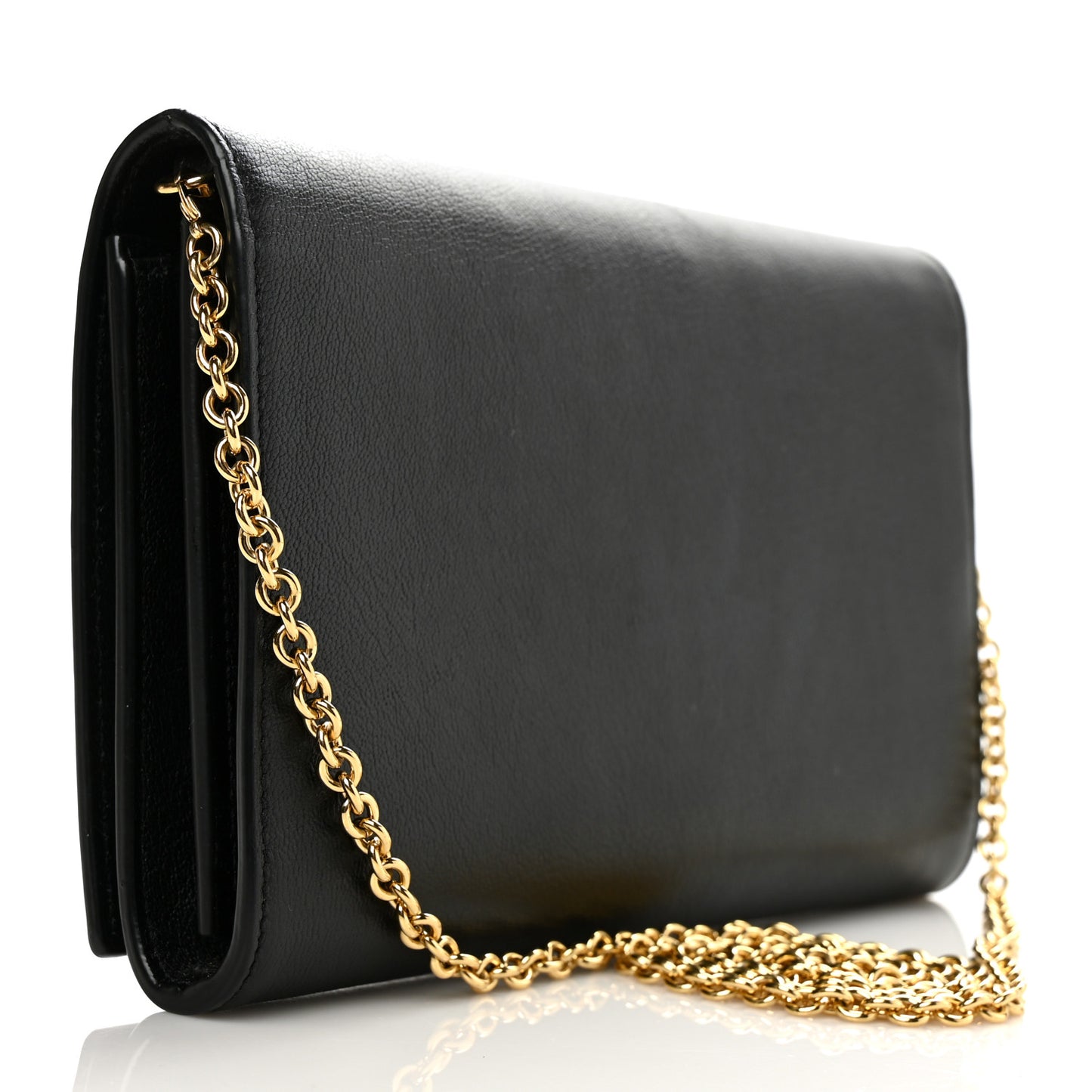 Calfskin Monogram Belle de Jour Chain Clutch Black