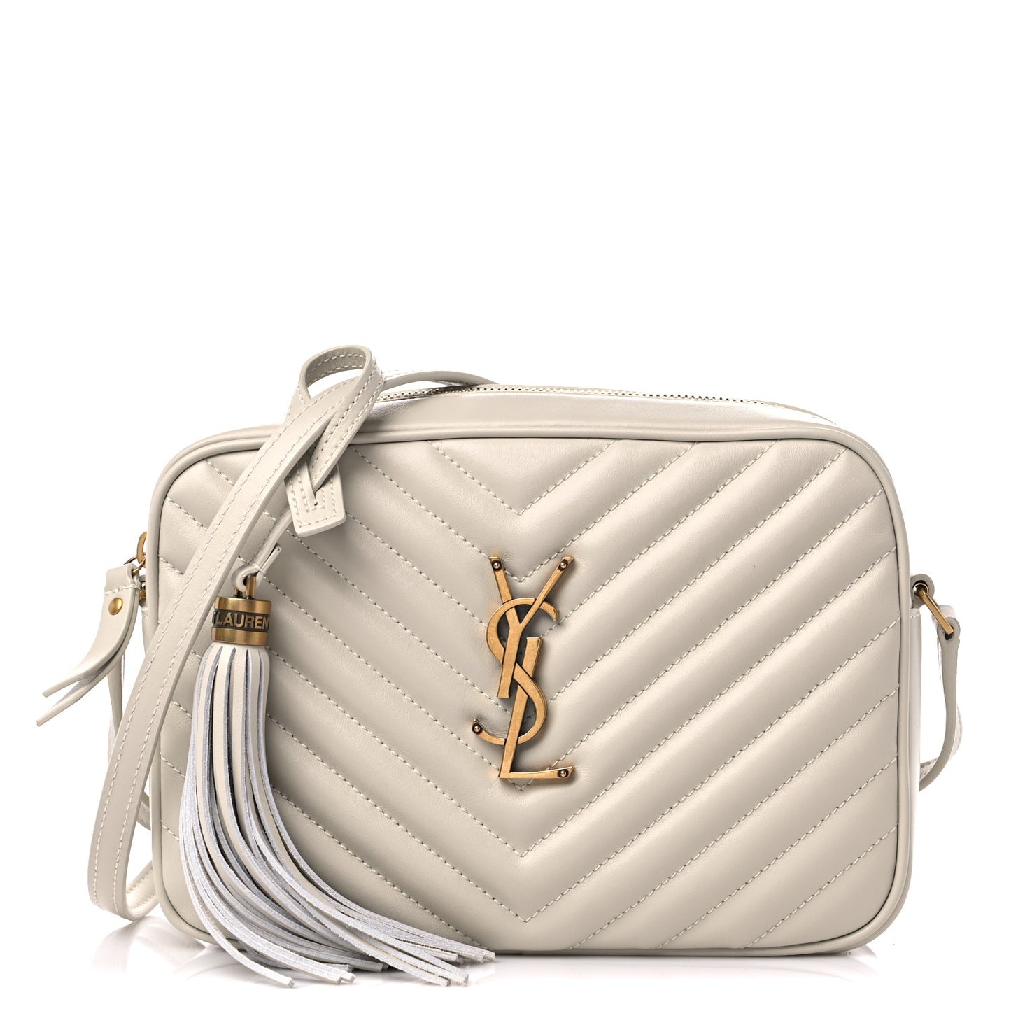 Calfskin Matelasse Monogram Lou Camera Bag Crema Soft