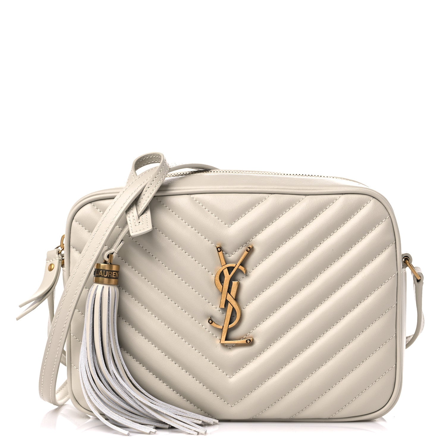 Saint Laurent Calfskin Matelasse Monogram Lou Camera Bag Crema Soft 1 of 9