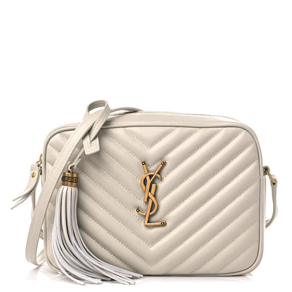 Saint Laurent Calfskin Matelasse Monogram Lou Camera Bag Crema Soft 1 of 9
