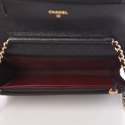 Chanel Caviar Quilted Wallet On Chain WOC Black 7 of 12