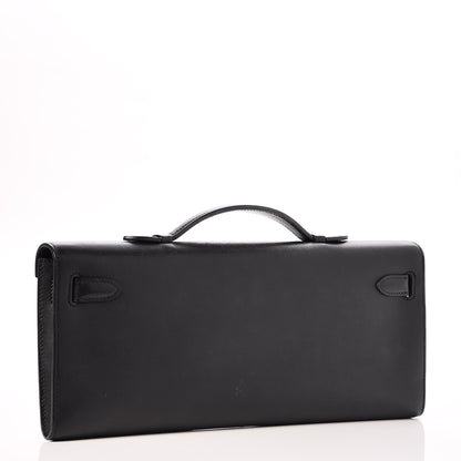 Hermes Swift Kelly Cut Clutch Pochette Black 4 of 23