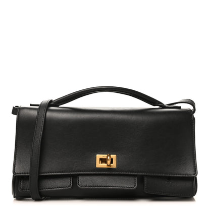 Balenciaga Smooth Calfskin Small Bel Air Clutch On Strap Black Black 1 of 9