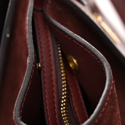 Celine Smooth Calfskin Suede Medium Trapeze Burgundy 10 of 10