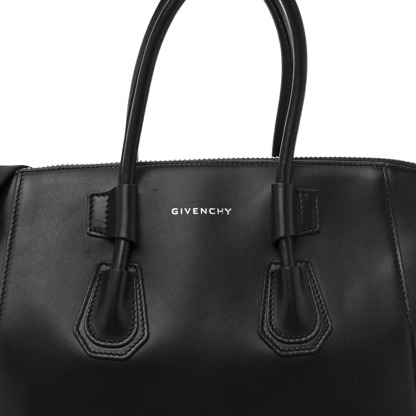 Box Calfskin Small Antigona Sport Top Handle Bag Black