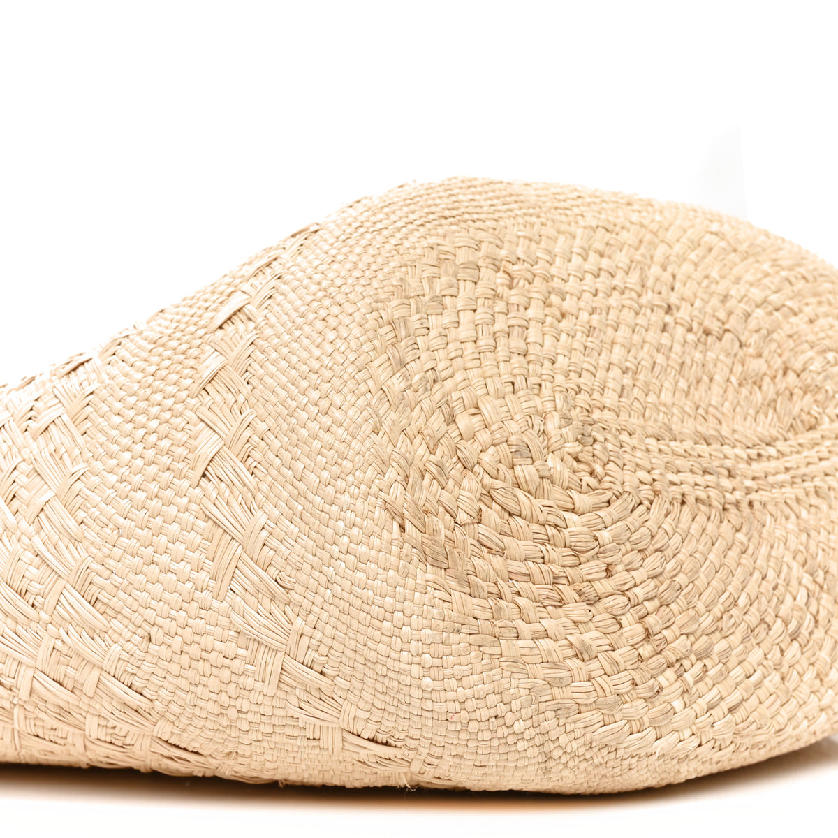 Loewe Calfskin Raffia Paulas Ibiza Medium Anagram Basket Tote Bag Natural Tan 8 of 9