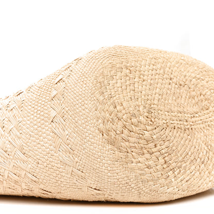 Loewe Calfskin Raffia Paulas Ibiza Medium Anagram Basket Tote Bag Natural Tan 8 of 9