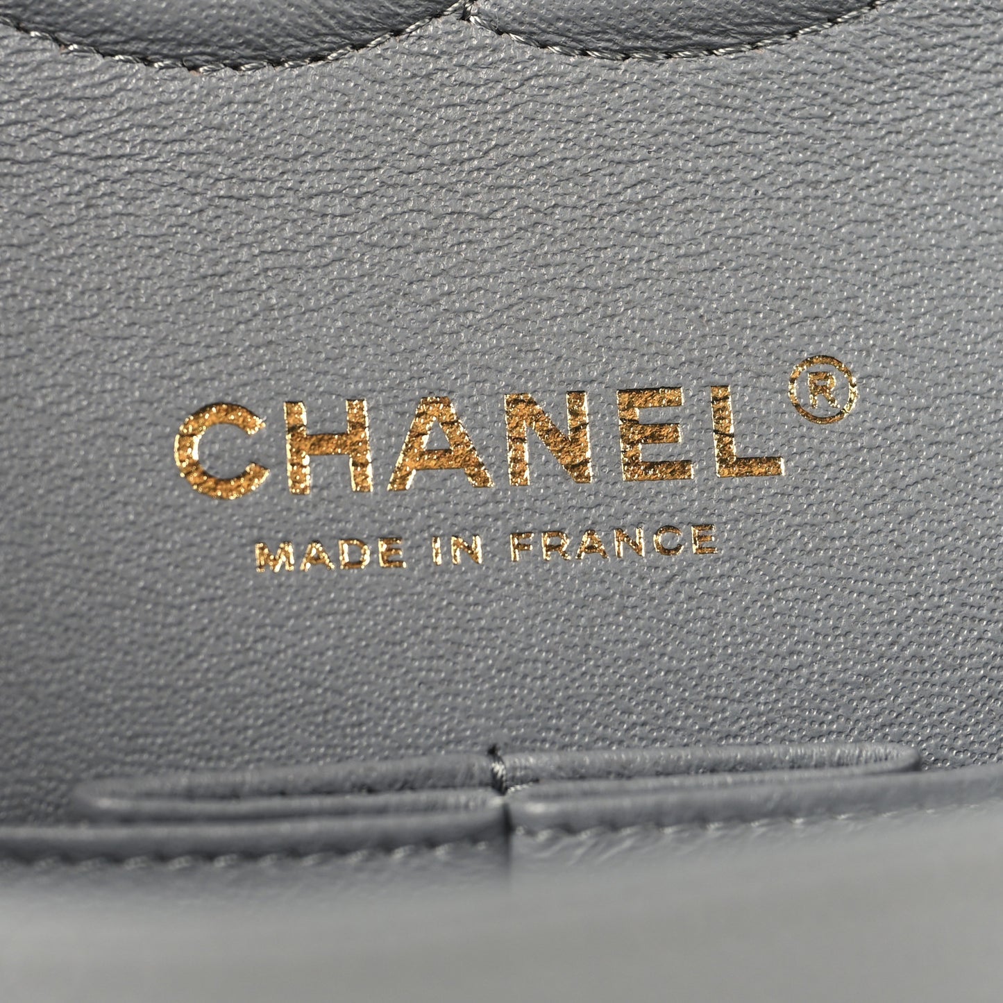 Caviar Quilted Medium Double Flap Grey