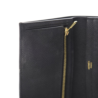 Hermes Epsom Bearn Compact Wallet Black 9 of 9