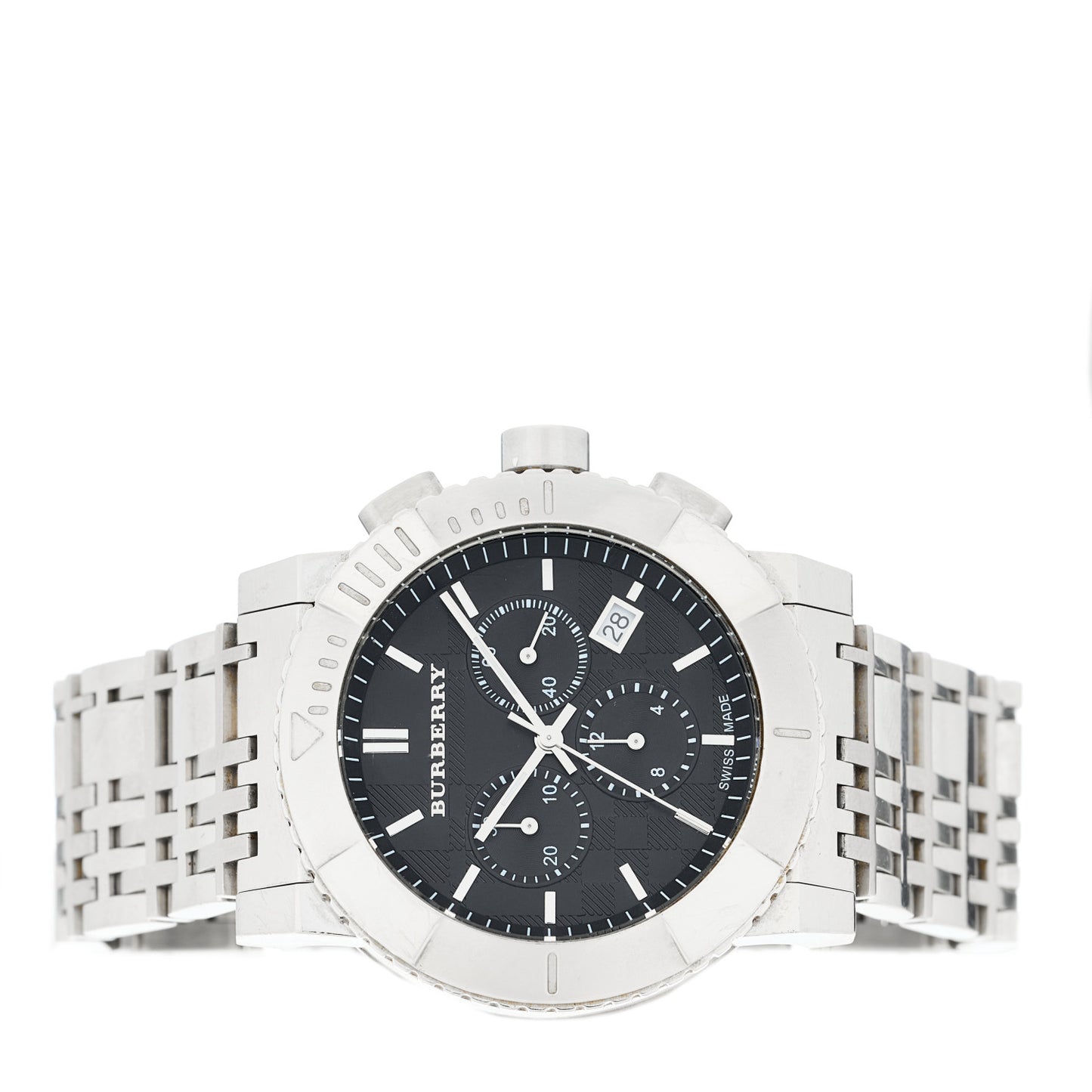 Stainless Steel 42mm Heritage Chronograph Quartz Watch Black BU2304