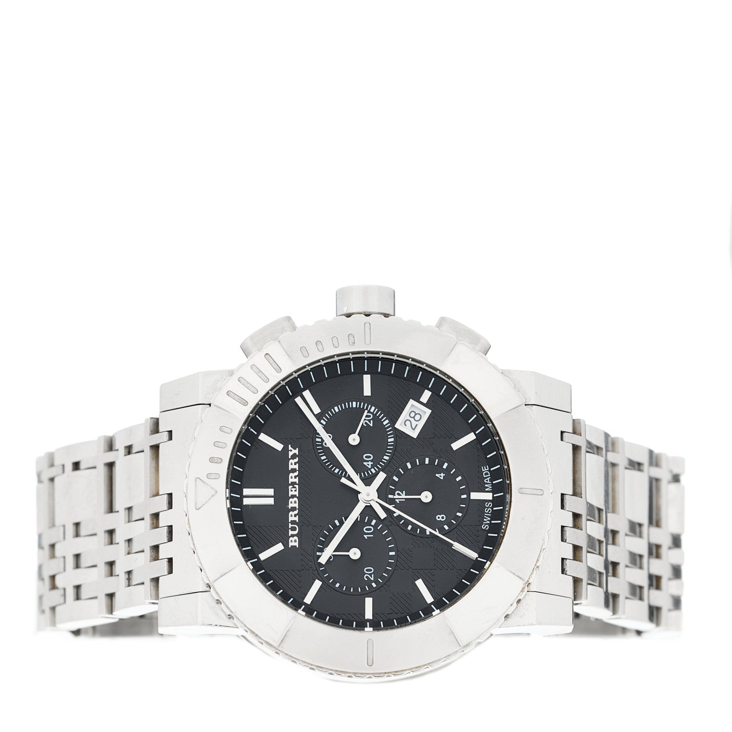 Burberry Stainless Steel 42mm Heritage Chronograph Quartz Watch Black BU2304 2 of 4
