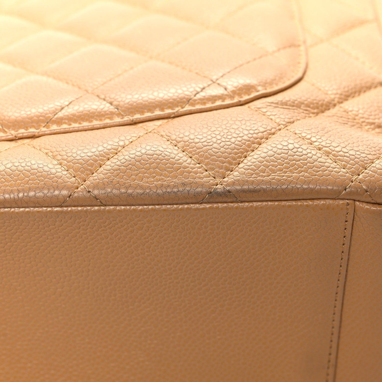 Chanel Caviar Quilted Grand Shopping Tote GST Dark Beige 14 of 18