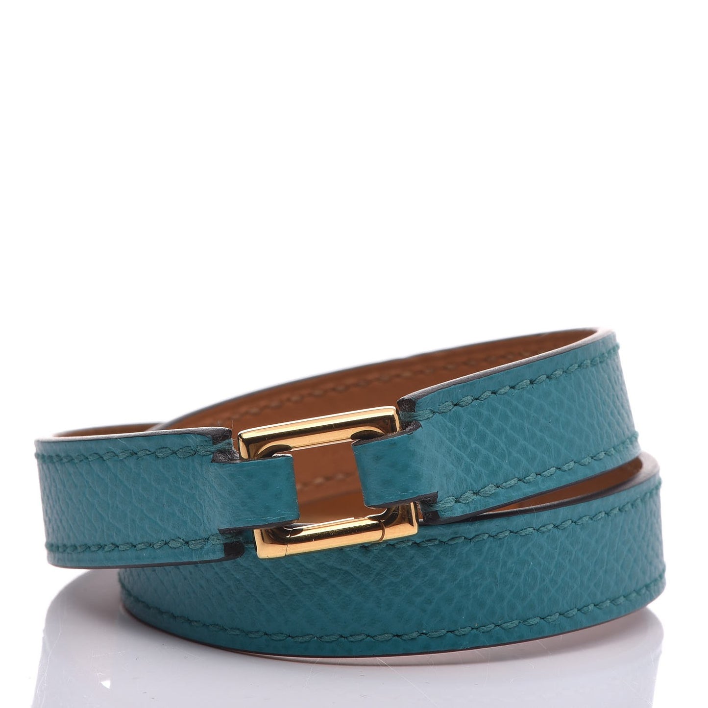 Epsom Rivale Double Tour Bracelet S Bleu Paon