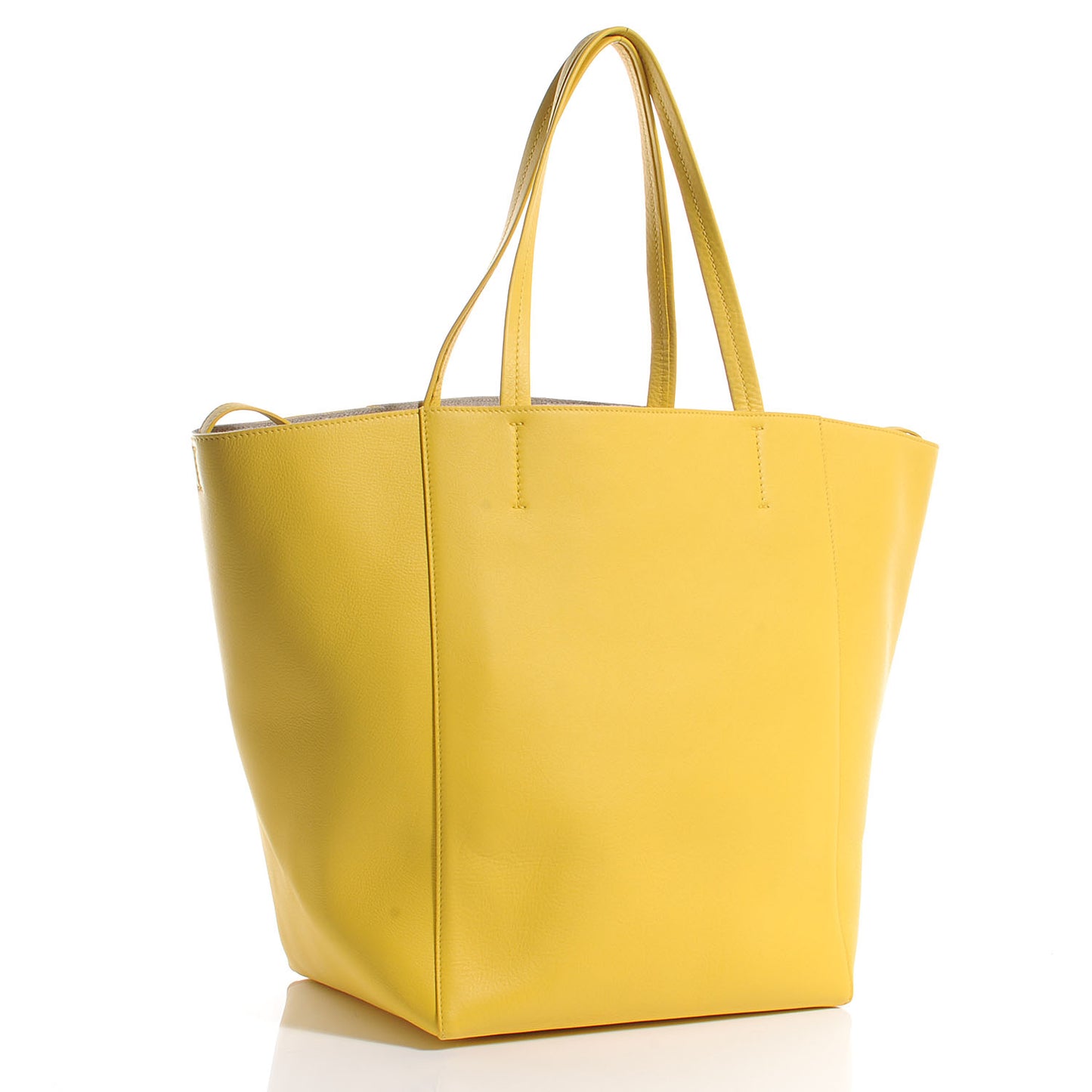 Calfskin Medium Horizontal Cabas Phantom Sun Yellow