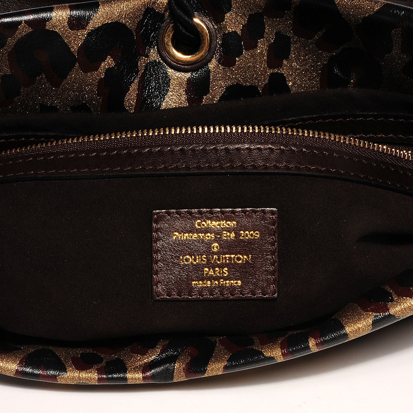 Leopard Nocturne African Queen Clutch Dore Gold