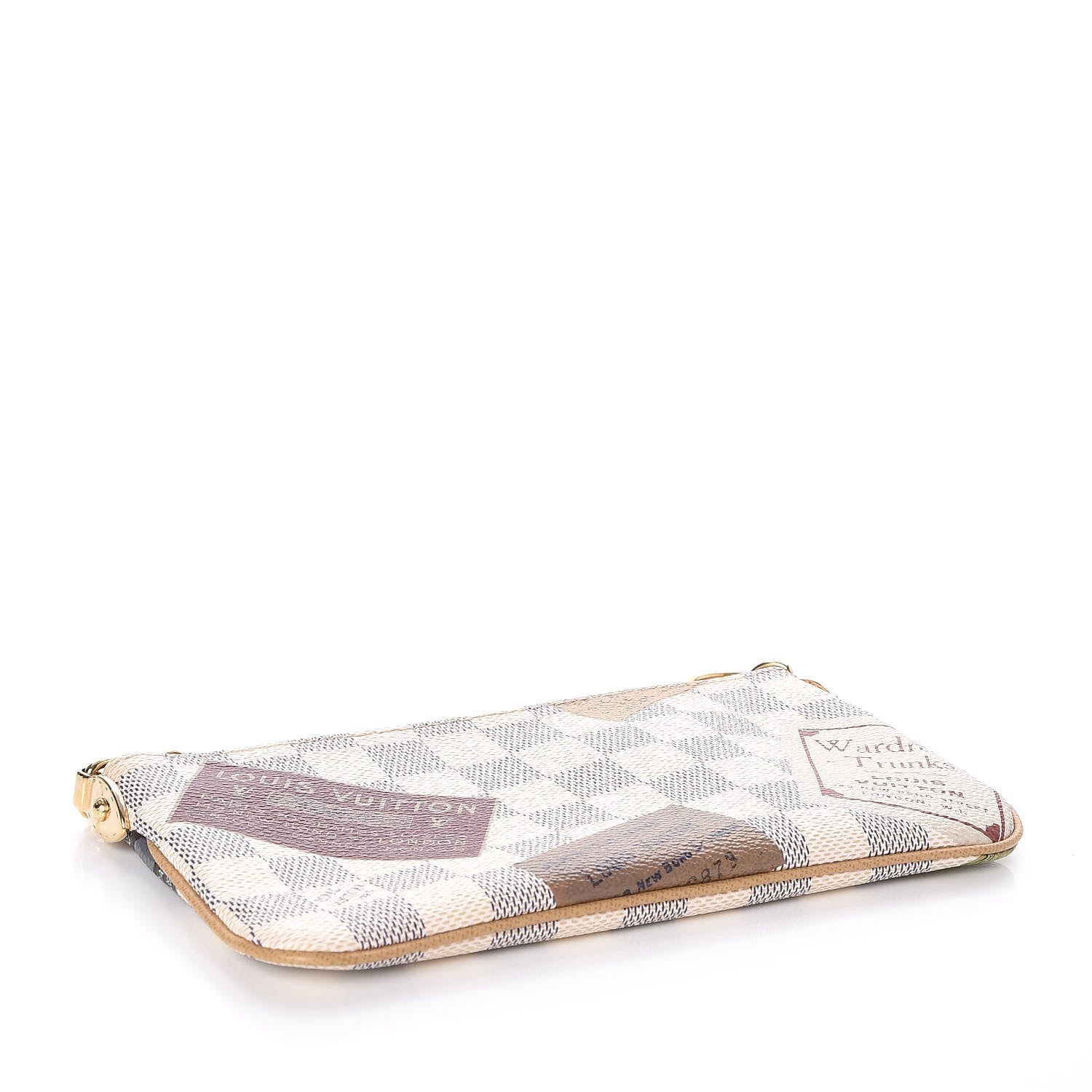 Louis Vuitton Damier Azur Trunks Labels Pochette Milla MM 4 of 7