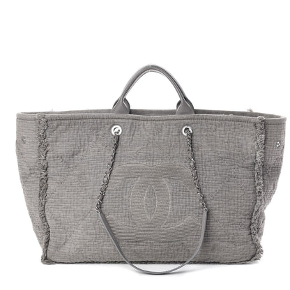 Chanel Canvas Large Double Face Shopping Tote Grey 1 of 10