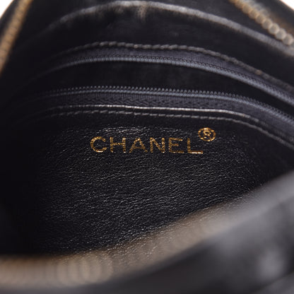 Chanel Lambskin Quilted Tassel Camera Case Pouch Black 6 of 14