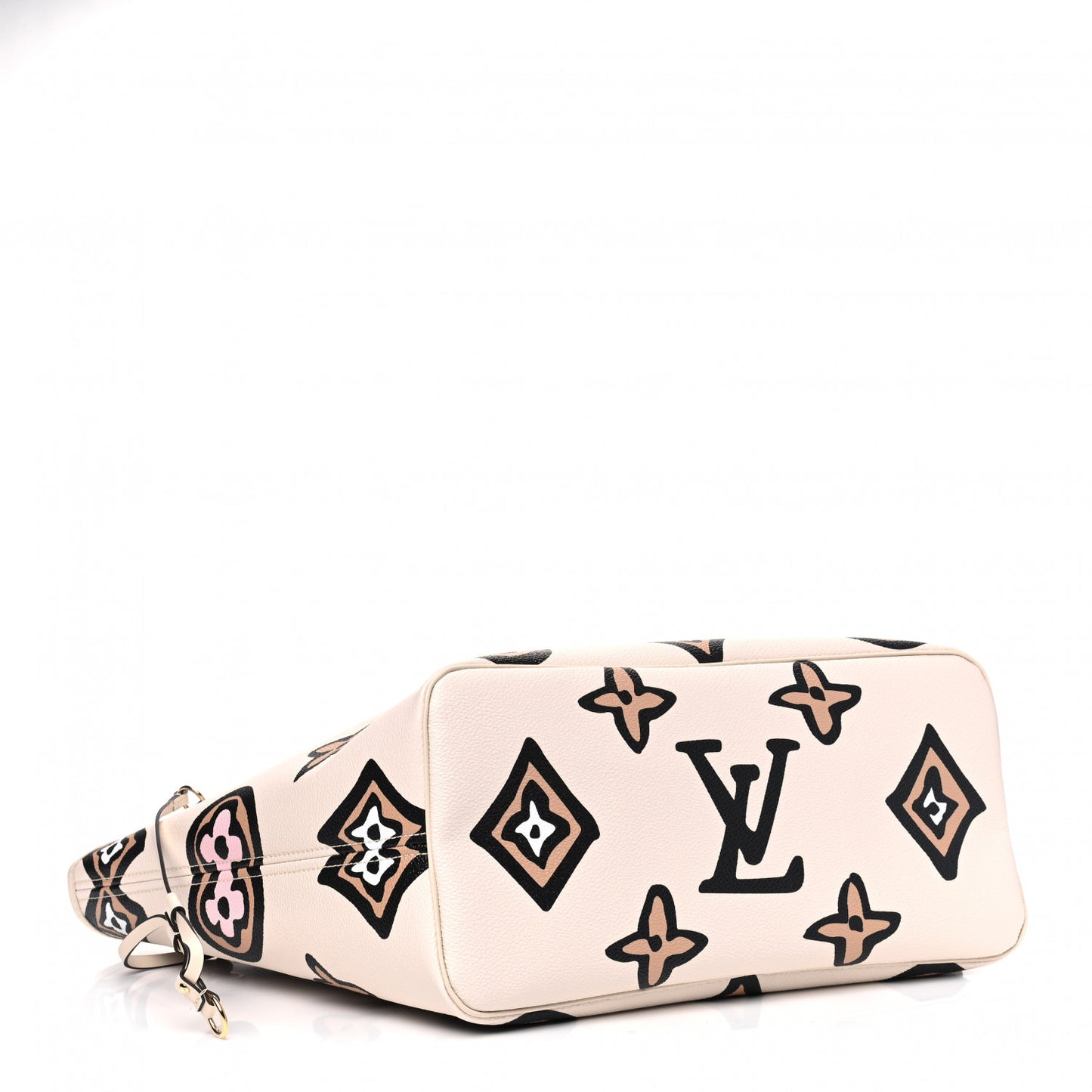 Monogram Giant Wild At Heart Neverfull MM Creme