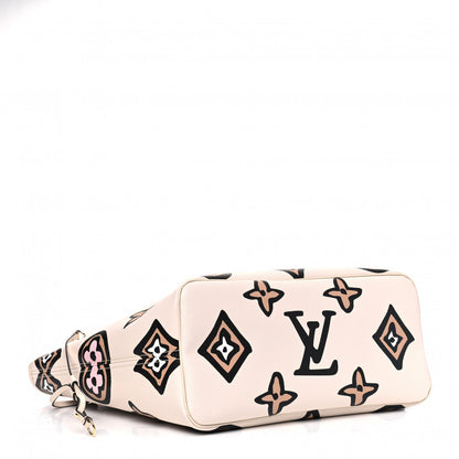 Louis Vuitton Monogram Giant Wild At Heart Neverfull MM Creme 3 of 4
