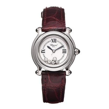 Chopard Stainless Steel Alligator 5 Diamond 26mm Happy Sport Quartz Watch 1 of 11
