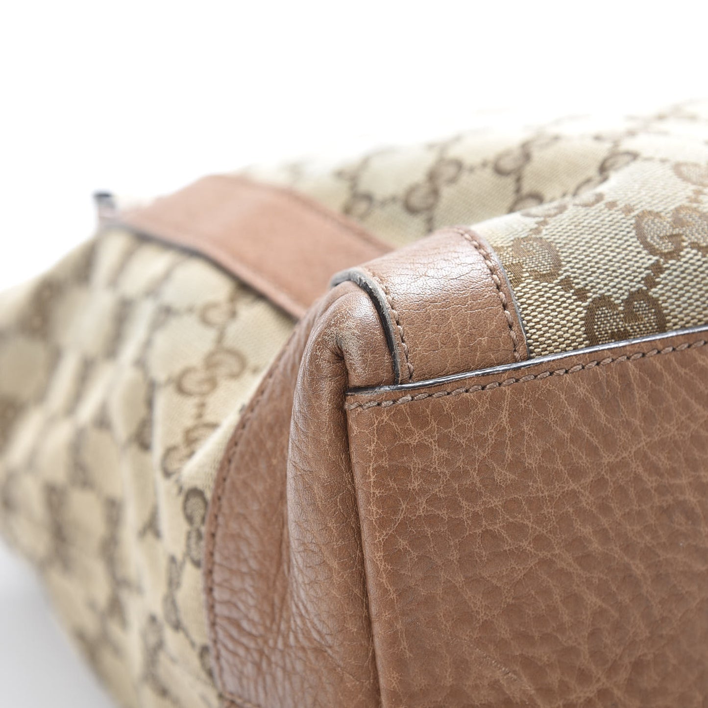 Monogram Old Libeccio Medium Miss GG Top Handle Bag Beige Ebony Light Brown