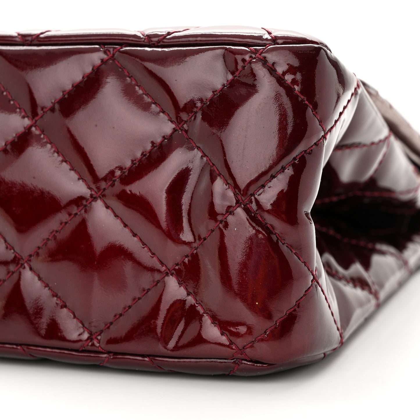 Patent Quilted 2.55 Reissue 227 Flap Light Burgundy