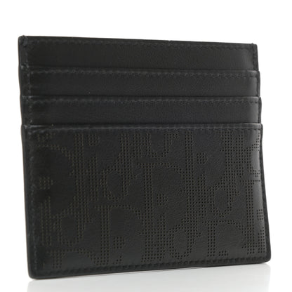 Christian Dior HOMME Calfskin Perforated Card Holder Black 3 of 6