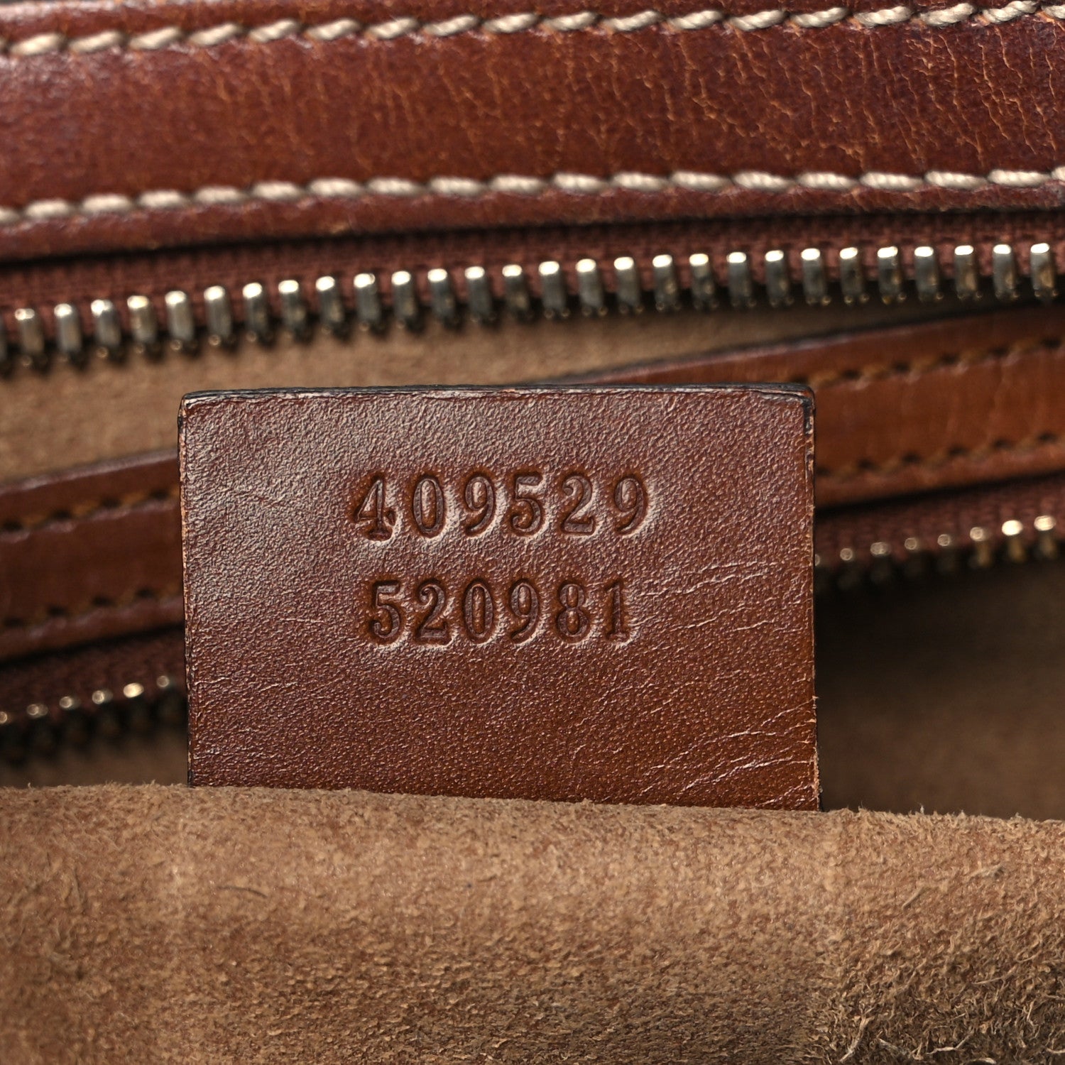 Gucci GG Supreme Monogram Cuoio Toscano Small Boston Beige Ebony Cuir 7 of 11