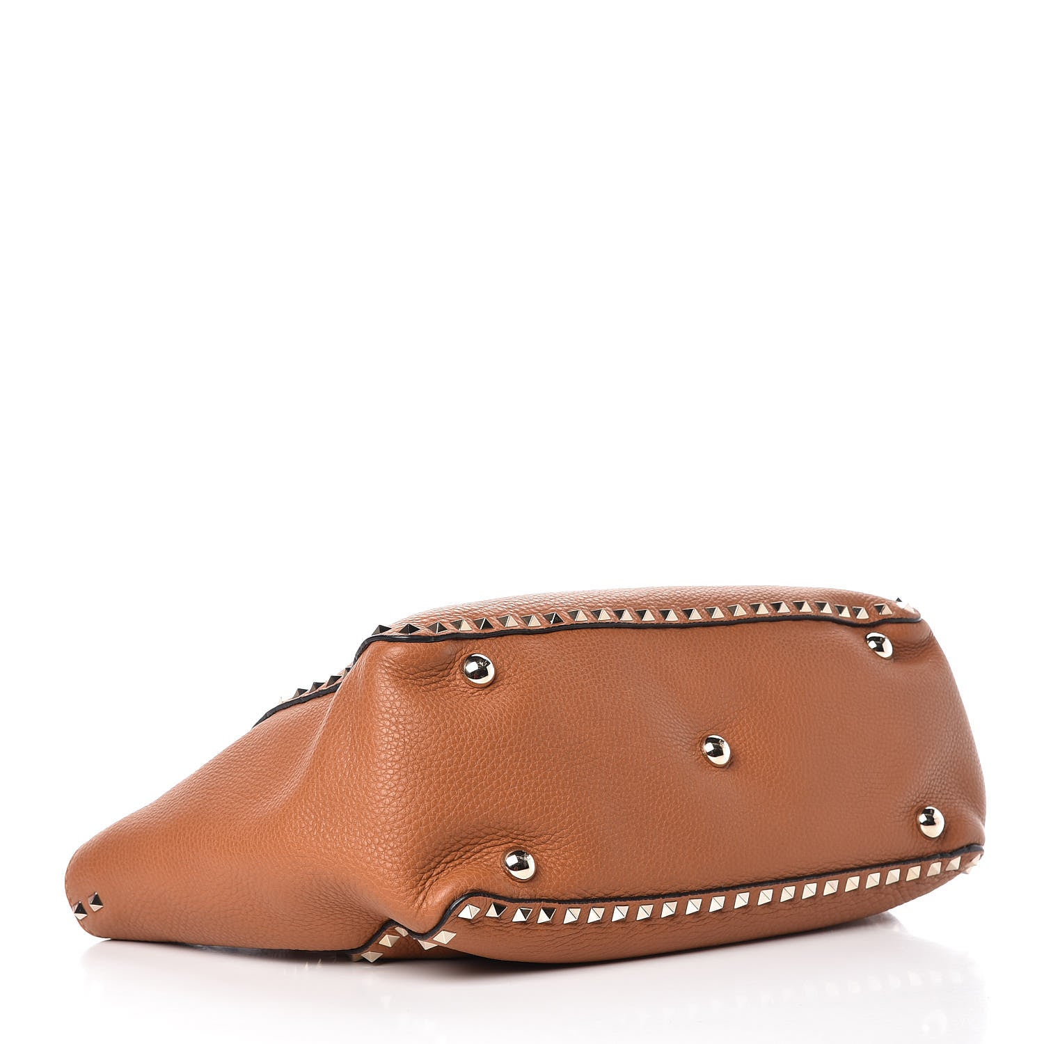 Valentino Garavani Pebbled Calfskin Medium Rockstud Tote Light Cuir 5 of 10