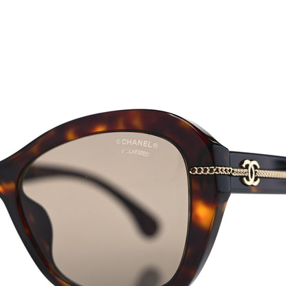 Chanel Acetate Polarized CC Butterfly Sunglasses 5510 Dark Tortoise 5 of 8