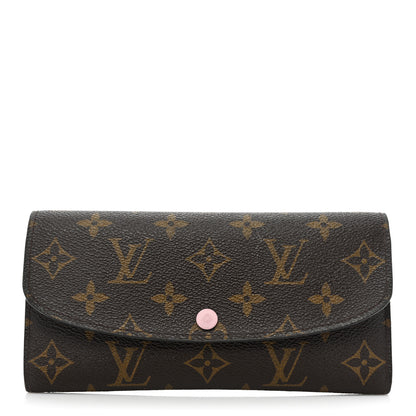 Louis Vuitton Monogram Emilie Wallet Rose Ballerine 1 of 12
