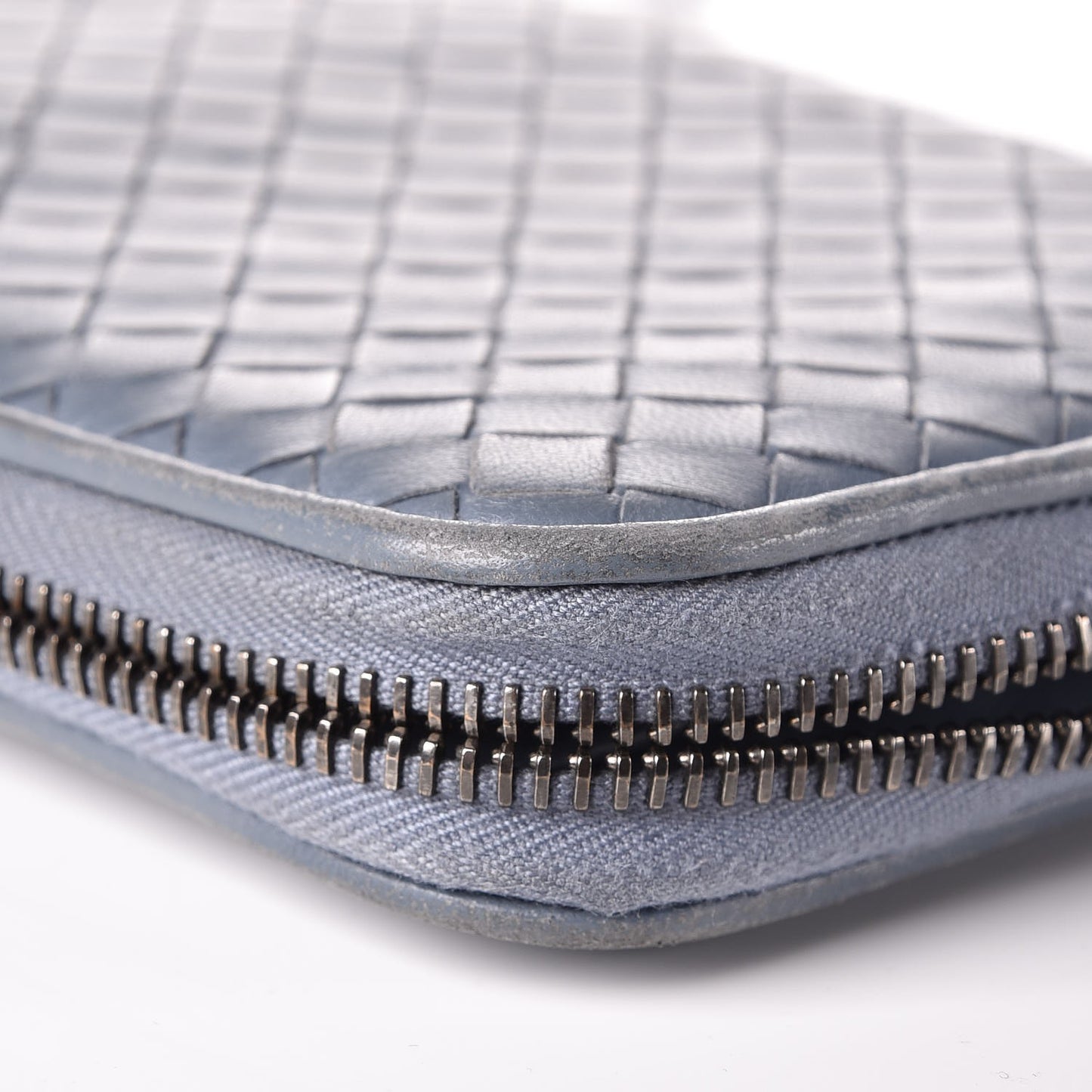 Nappa Intrecciato Zip Around Wallet Krim