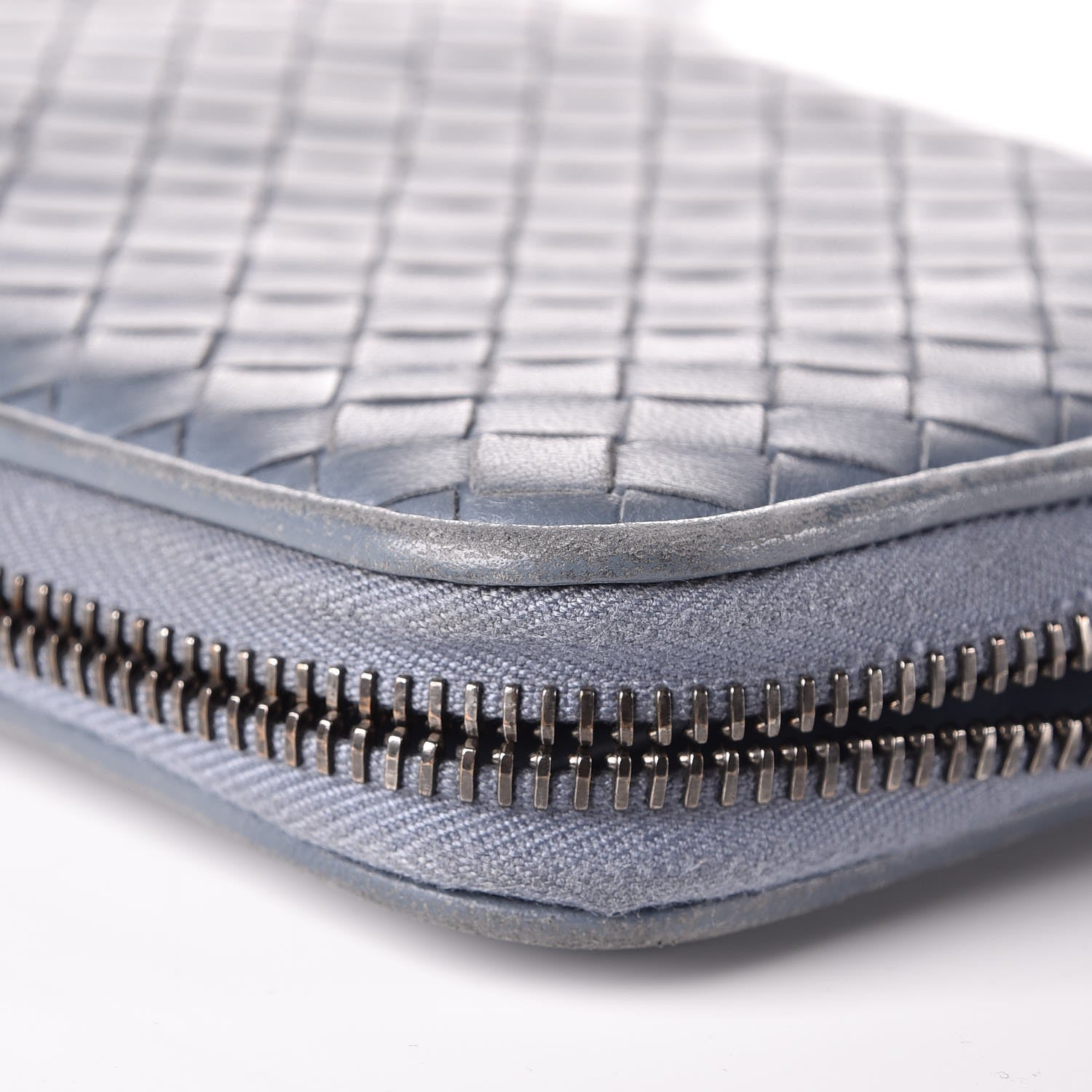 Bottega Veneta Nappa Intrecciato Zip Around Wallet Krim 14 of 15