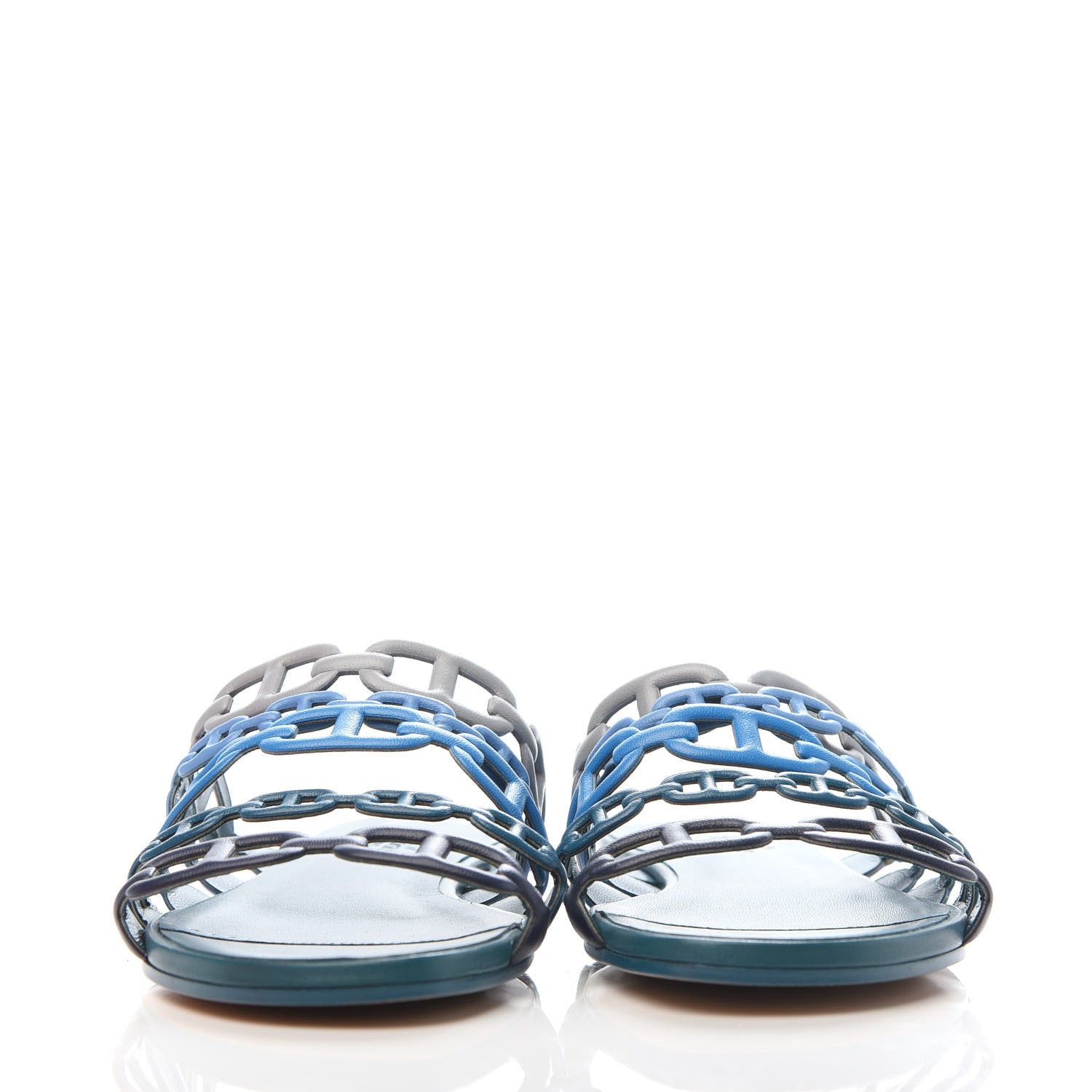 Hermes Nappa Thalassa Sandals 36 Multicolor Bleu Velvet 2 of 8