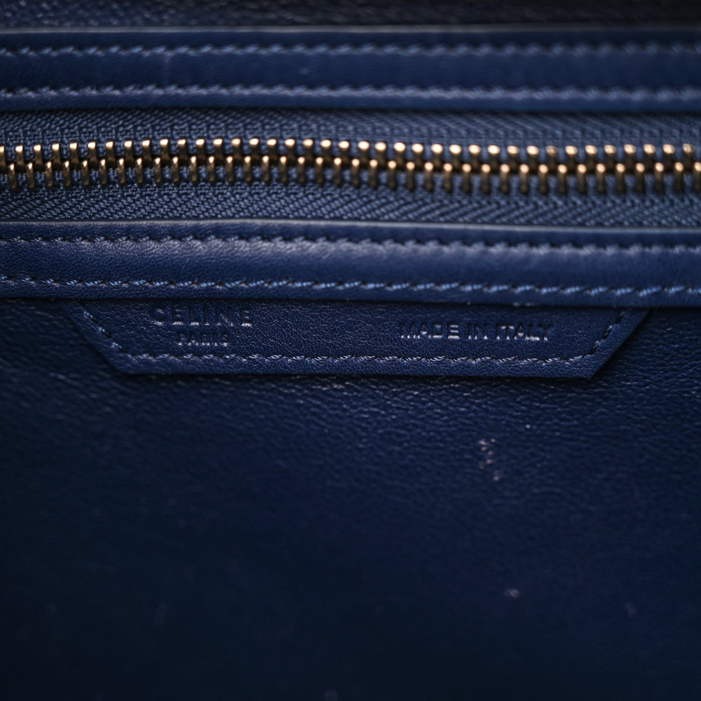 Smooth Calfskin Micro Luggage Navy Blue