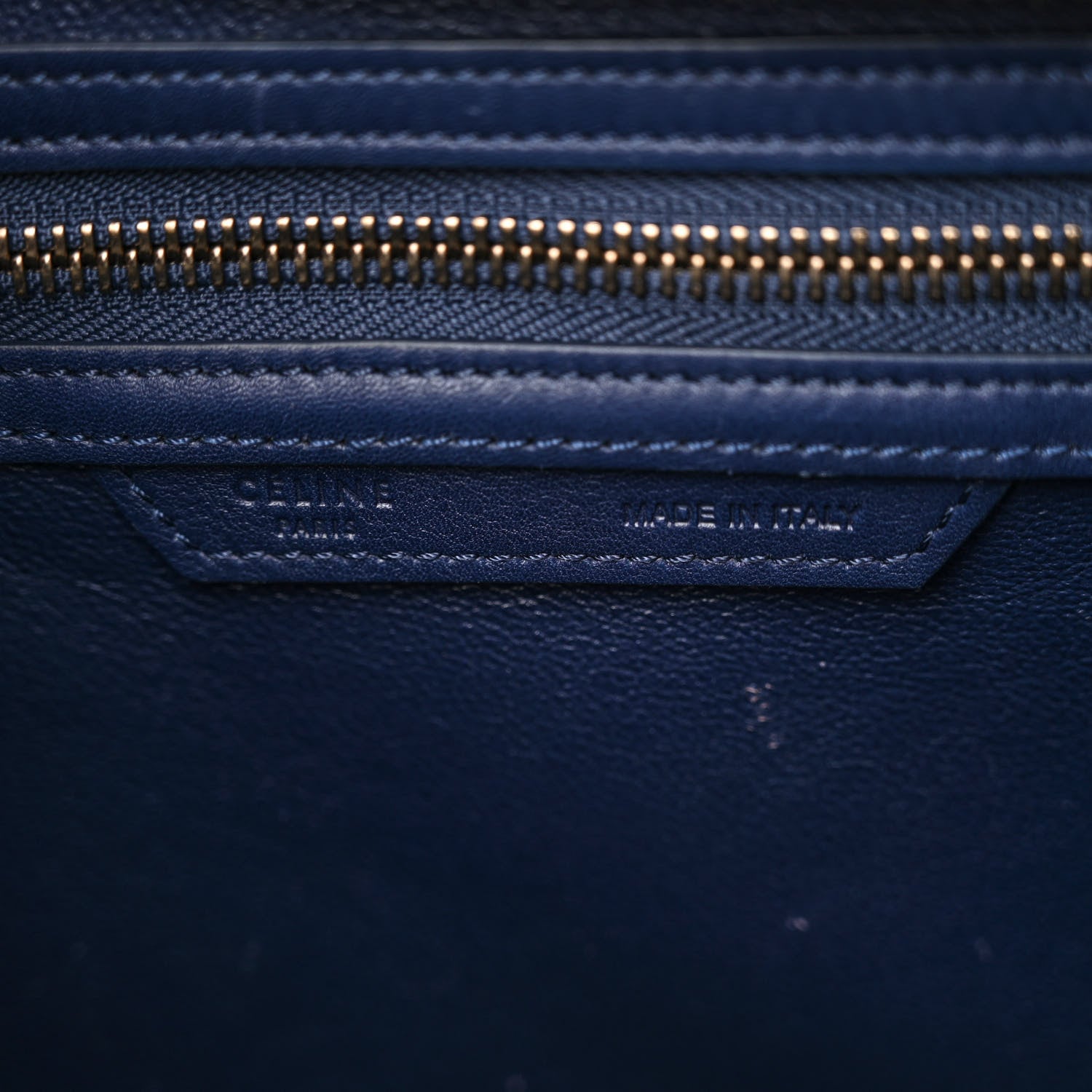 Celine Smooth Calfskin Micro Luggage Navy Blue 6 of 13