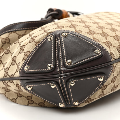 Gucci Monogram Medium Indy Top Handle Hobo Dark Brown 9 of 11