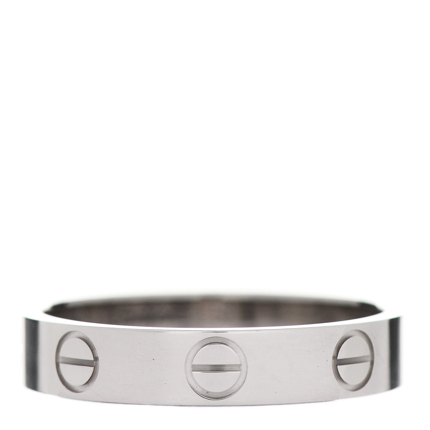 18K White Gold 3.5mm LOVE Wedding Band Ring 51 5.75