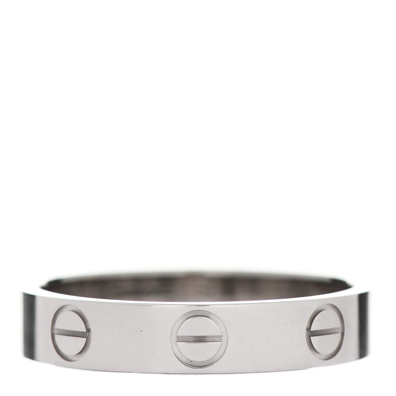 Cartier 18K White Gold 3.5mm LOVE Wedding Band Ring 51 5.75 1 of 4