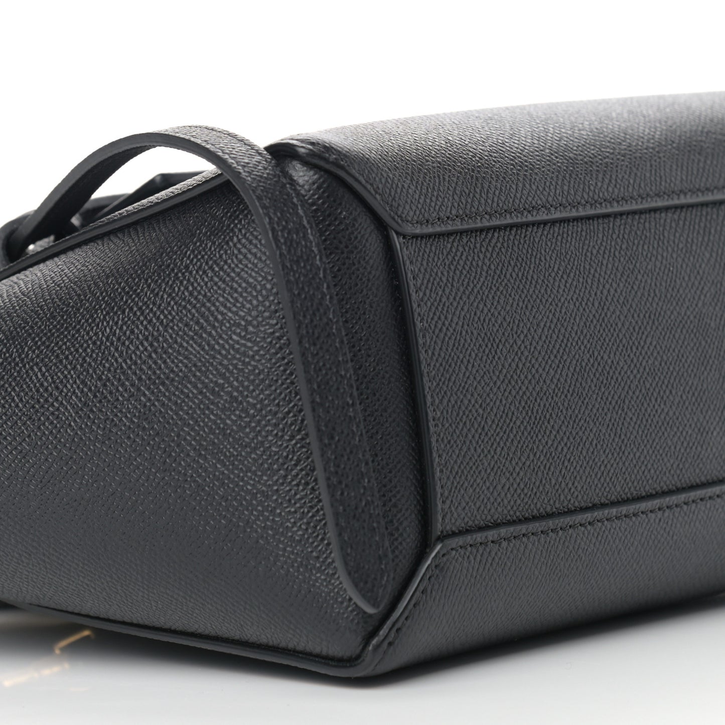 Grained Calfskin Nano Belt Bag Black