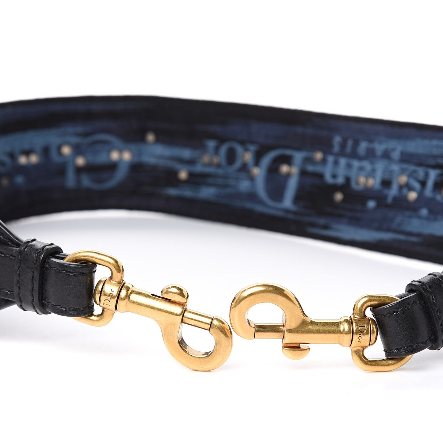Canvas Embroidered Studded KaleiDiorscopic Adjustable Shoulder Strap Blue