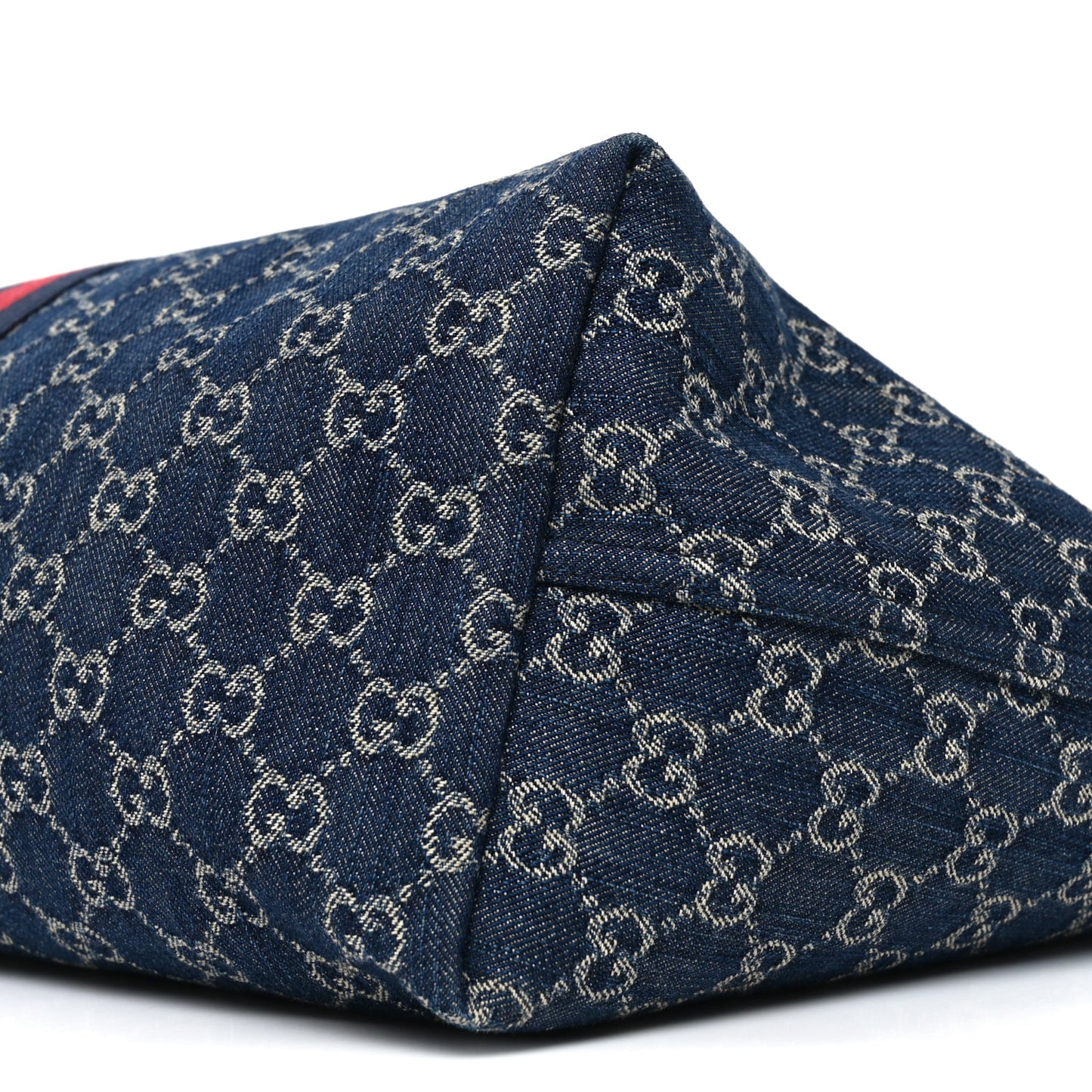 Denim GG Monogram Web Large Giglio Tote Blue