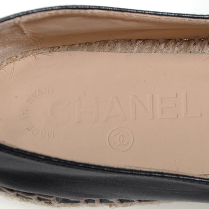 Chanel Lambskin CC Espadrilles 39 Black 7 of 8