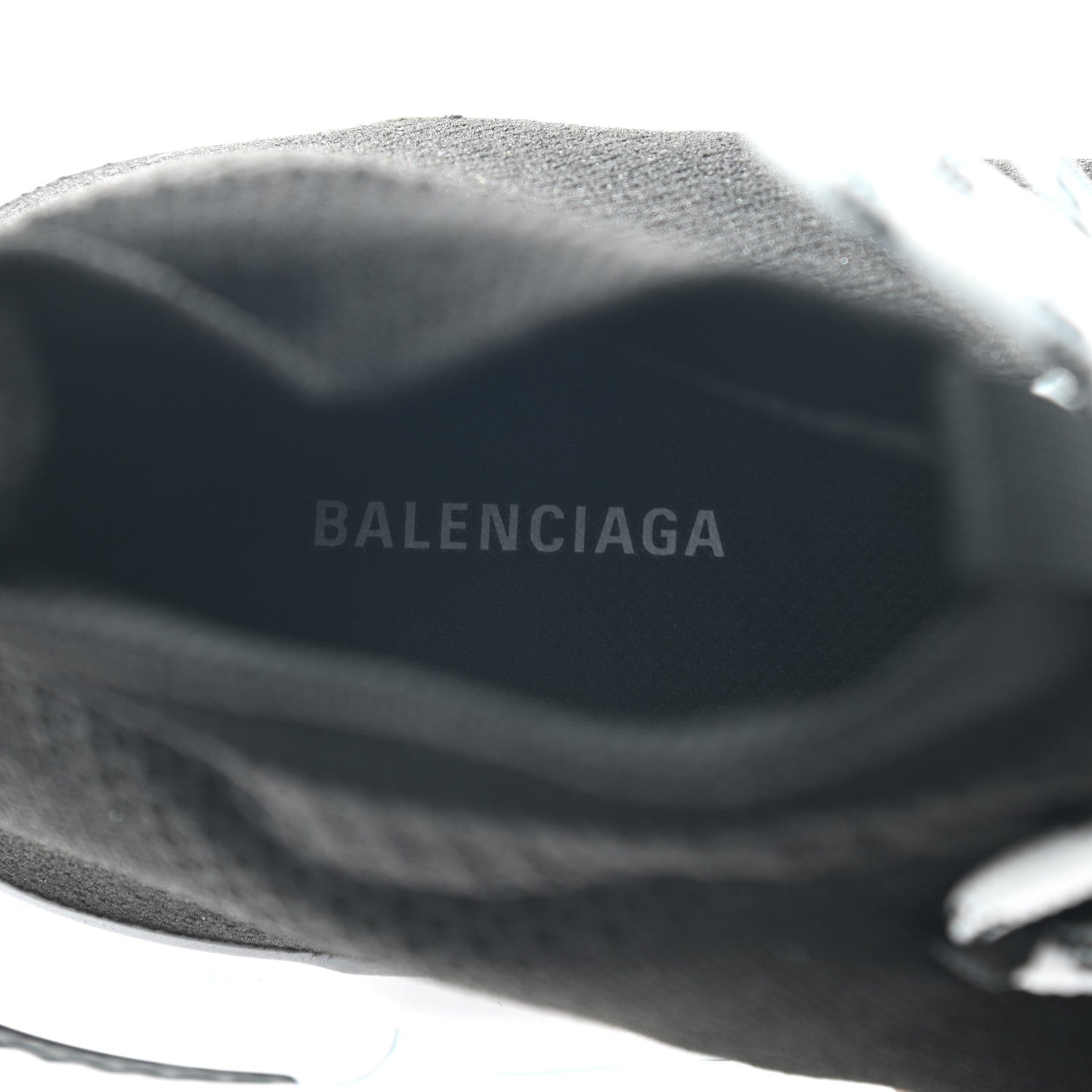 Balenciaga Recycled Knit Bi-Color Sole Womens Speed Lace Up Sneakers 40 Black White 6 of 8